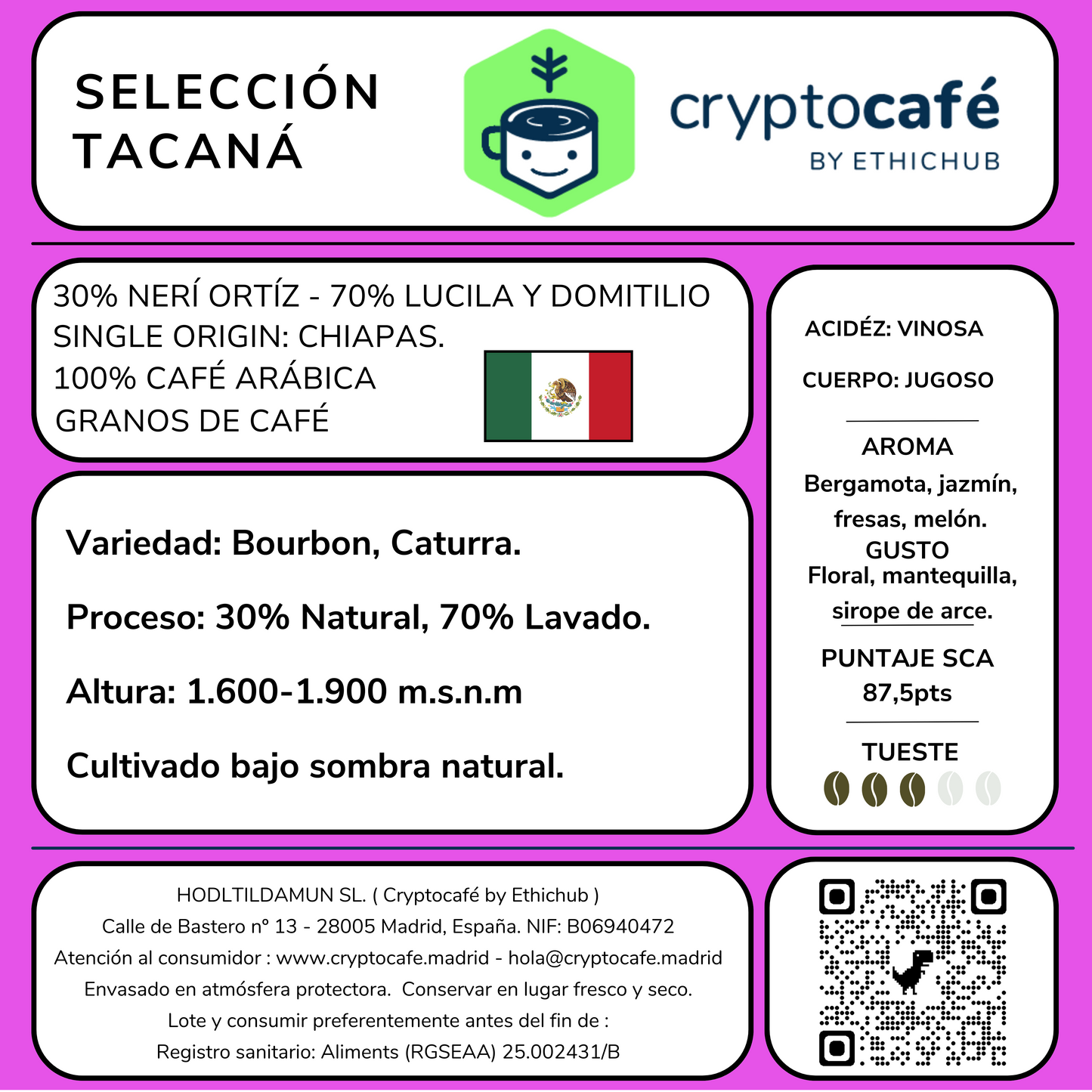 Café de Especialidad "SELECCIÓN TACANÁ"