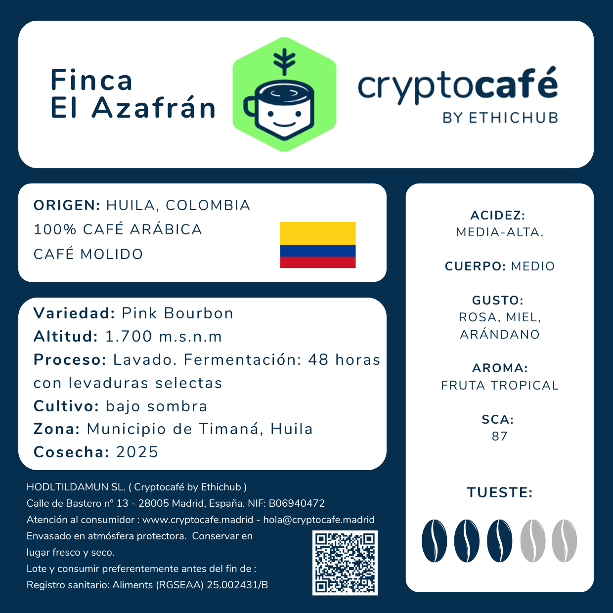 Café de especialidad - Pink Bourbon (Colombia)