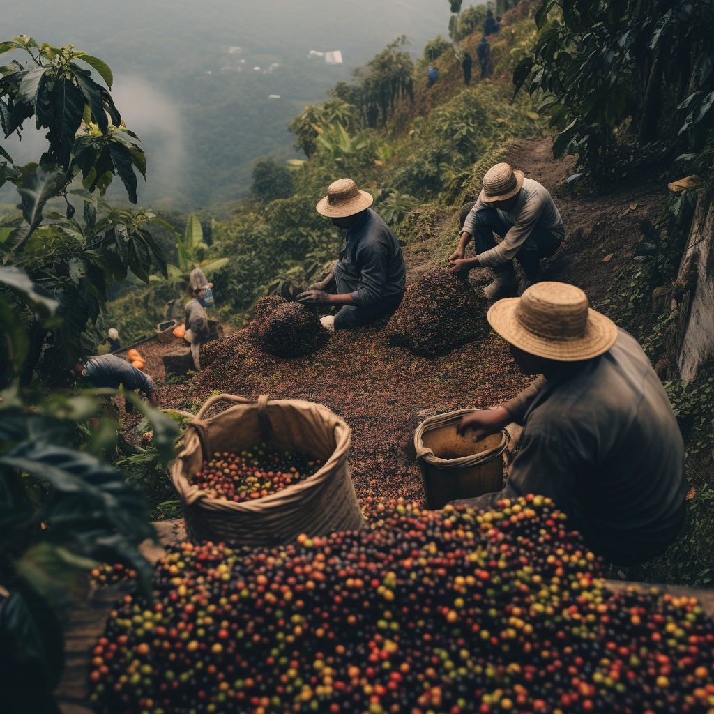 El Proceso de Cultivo, Cosecha y Procesamiento de Granos de Café