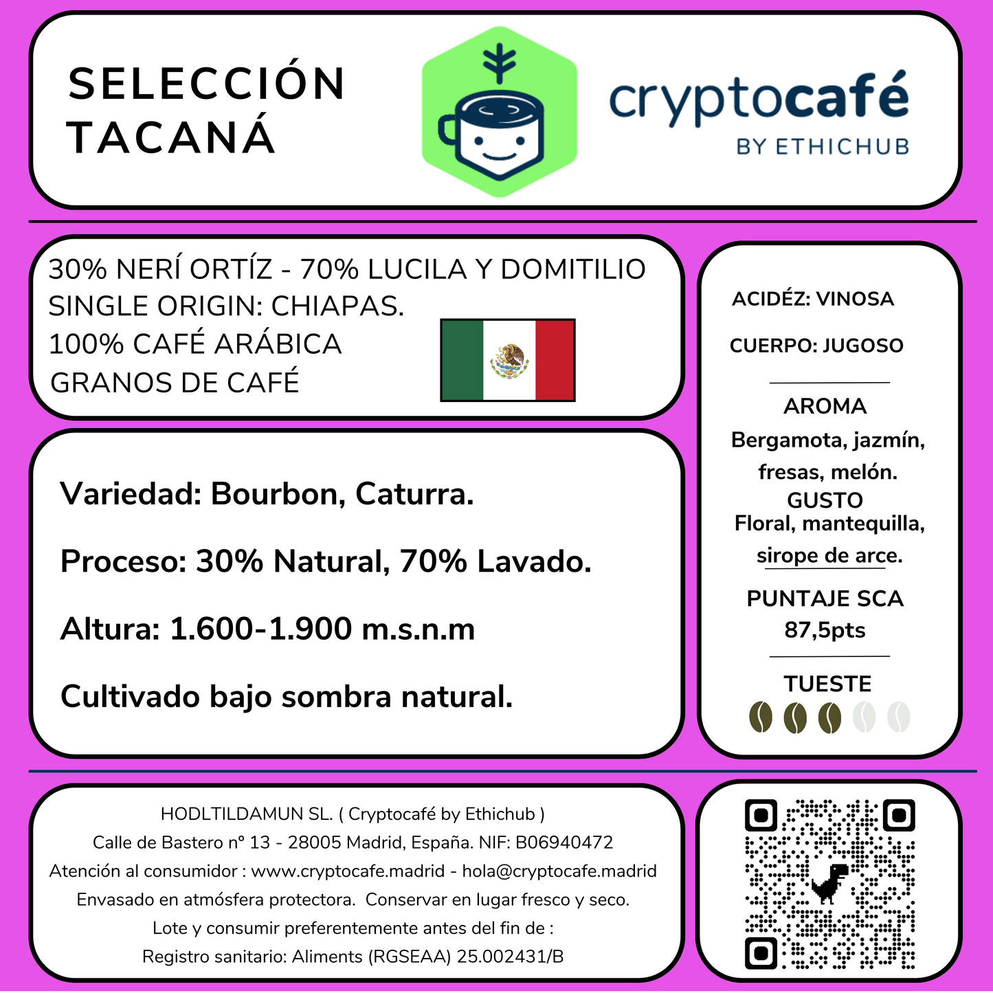 Specialty Coffee "TACANÁ SELECTION"