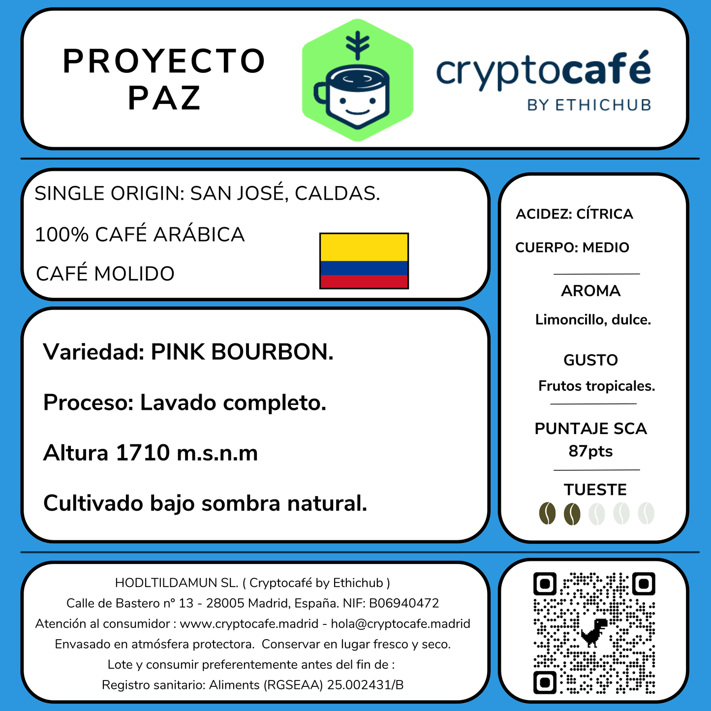 PROYECTO PAZ - COLOMBIA (PINK BOURBON).