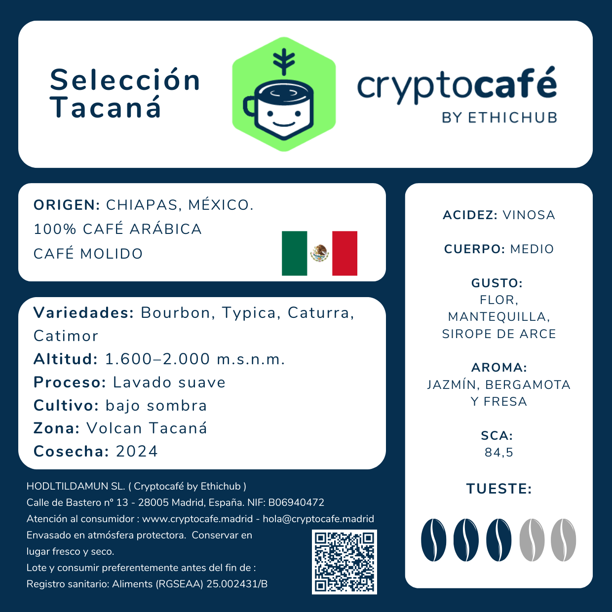 Café de Especialidad "SELECCIÓN TACANÁ" (México)